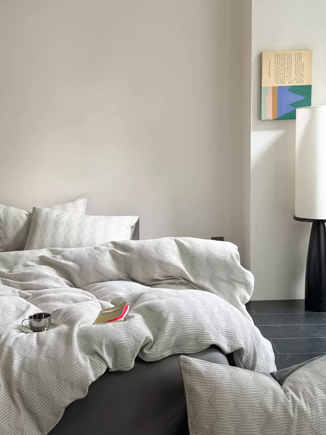 Cloudweave 4-Piece Cotton Gauze Bedding Set, Triple-Layer Jacquard Textured Bedroom Collection